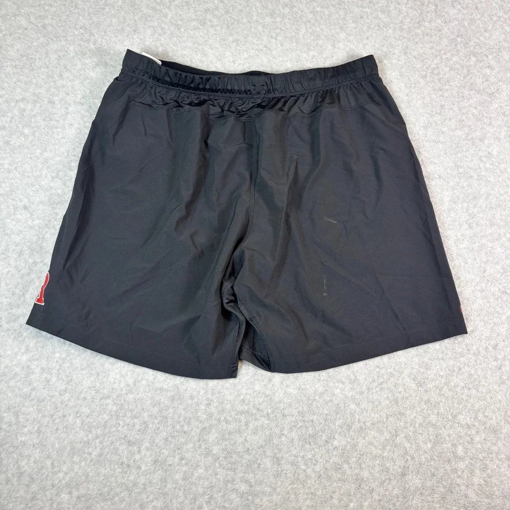 Adidas Rutgers Scarlet Knights Mens Black Athletic Training Shorts Size‎ 2XL New